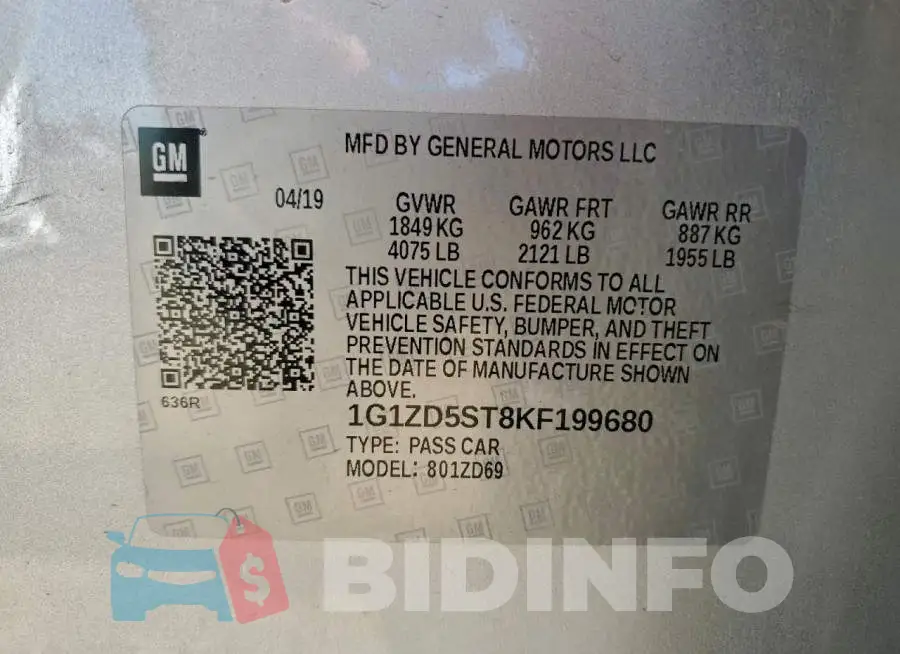 1G1ZD5ST8KF199680 Photo# 12