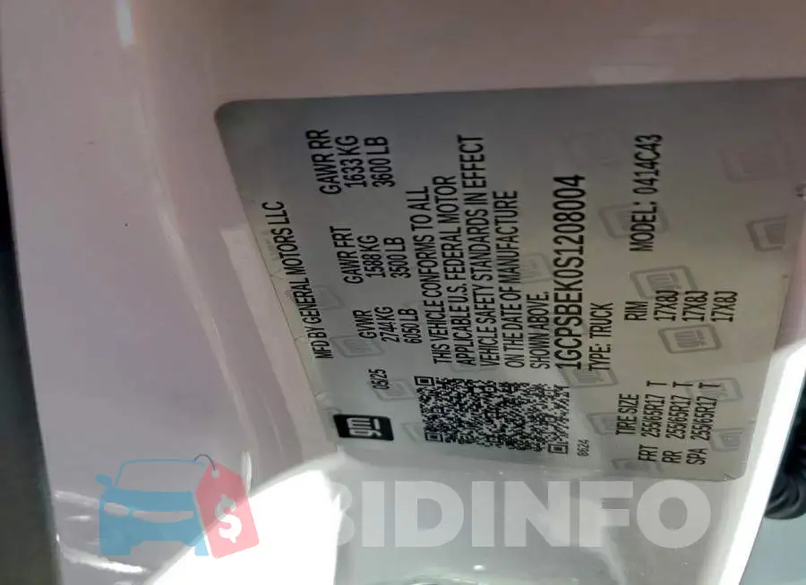 1GCPSBEK0S1208004 Photo# 12