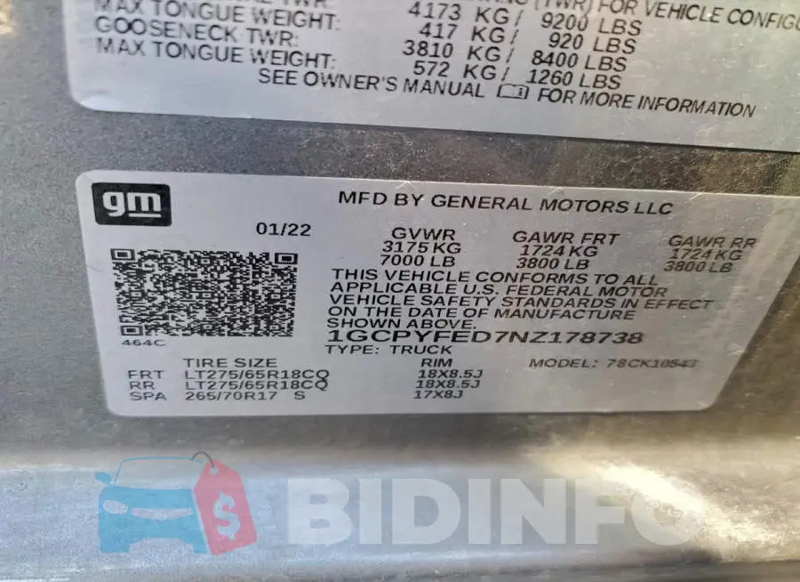 1GCPYFED7NZ178738 Photo# 13
