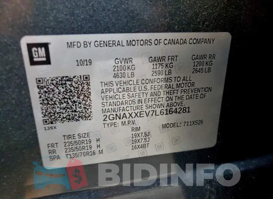 2GNAXXEV7L6164281 Photo# 12