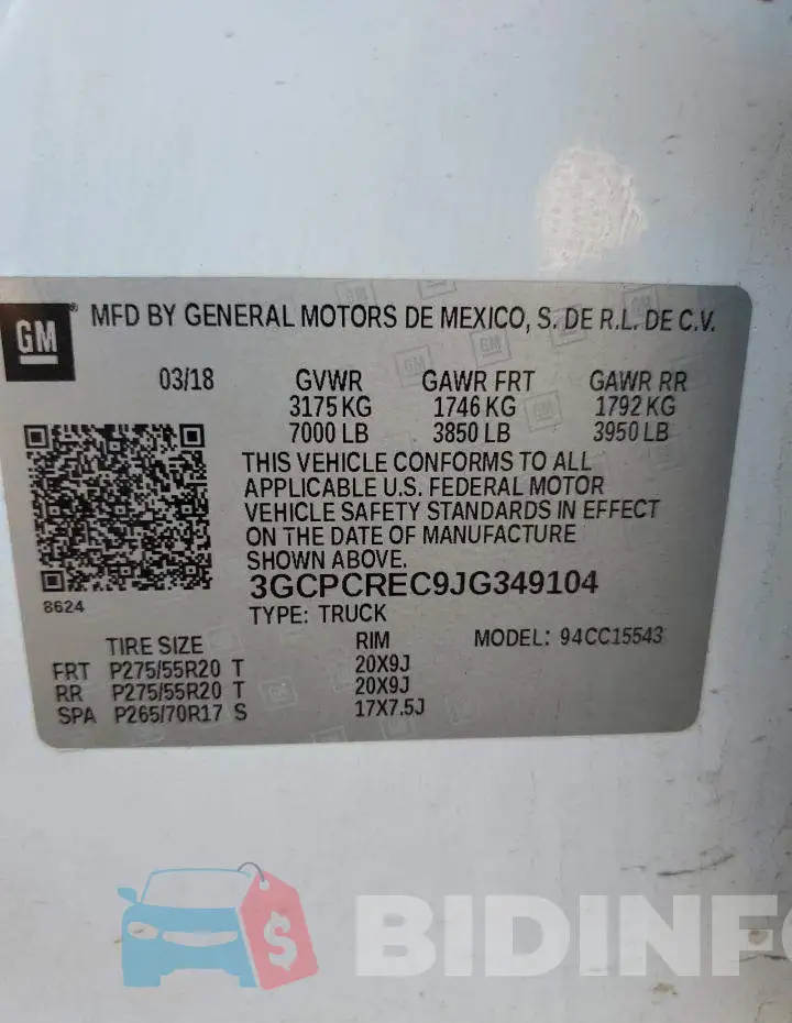 3GCPCREC9JG349104 Photo# 13