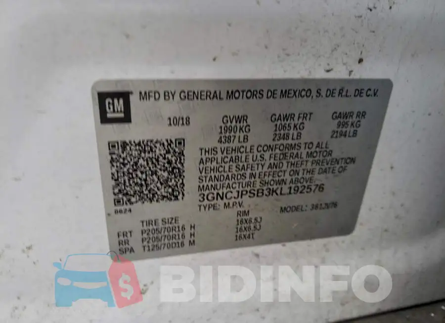 3GNCJPSB3KL192576 Photo# 14