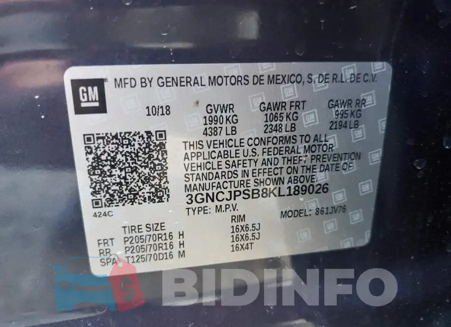 3GNCJPSB8KL189026 Photo# 12