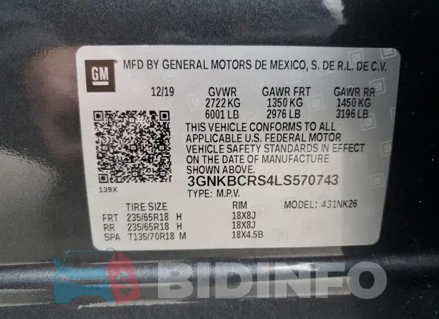 3GNKBCRS4LS570743 Photo# 14