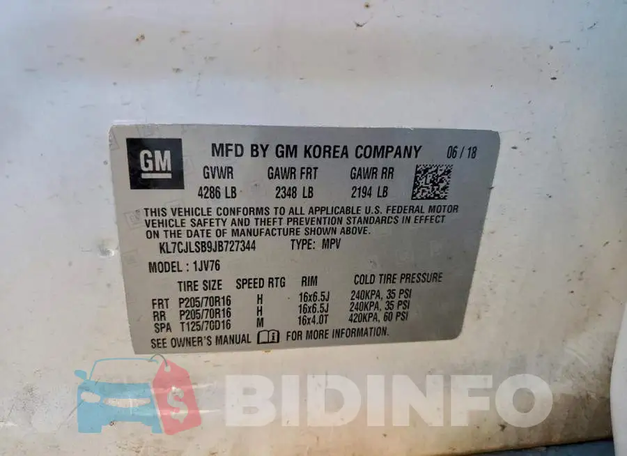 KL7CJLSB9JB727344 Photo# 12