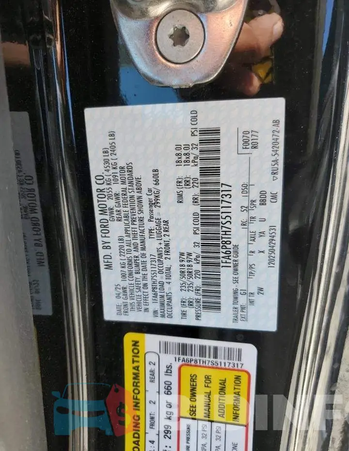 1FA6P8TH7S5117317 Photo# 12