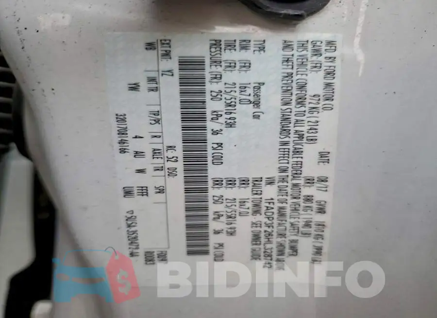 1FADP3F26HL328742 Photo# 13