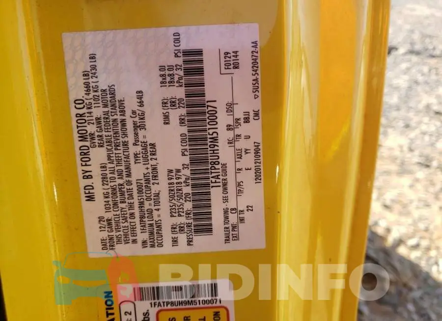 1FATP8UH9M5100071 Photo# 13