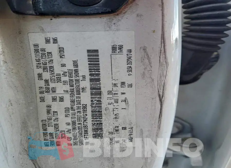 1FT8W3BT2KEG18582 Photo# 12