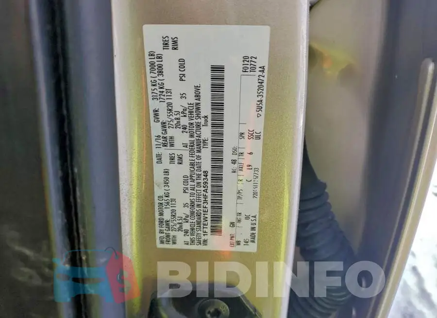 1FTEW1EF3HFA59348 Photo# 12