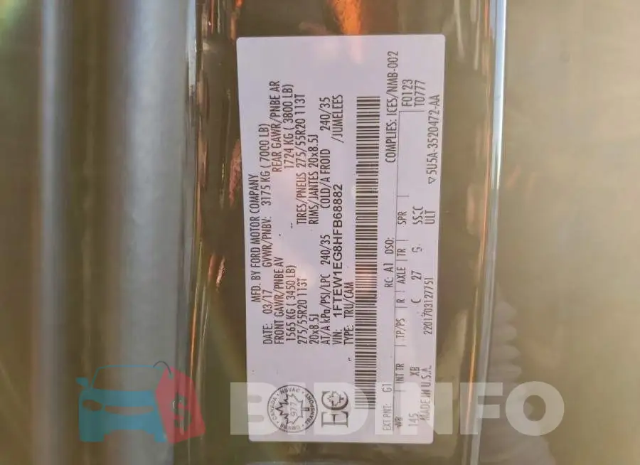 1FTEW1EG8HFB68882 Photo# 12