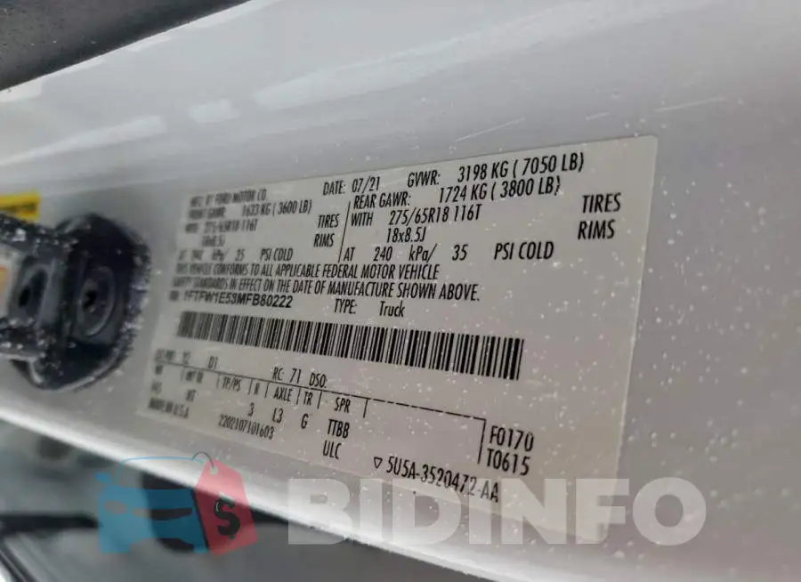 1FTFW1E58MFB80222 Photo# 12