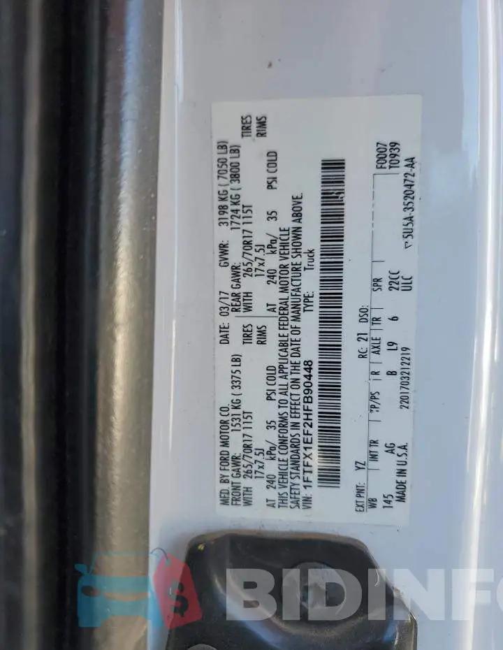 1FTFX1EF2HFB90448 Photo# 12