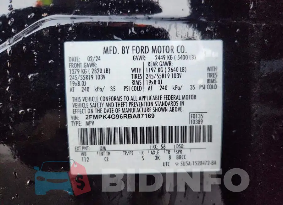 2FMPK4G96RBA87169 Photo# 14