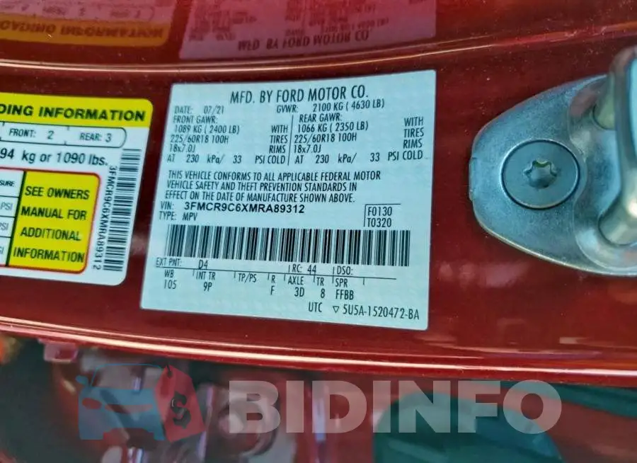 3FMCR9C6XMRA89312 Photo# 13
