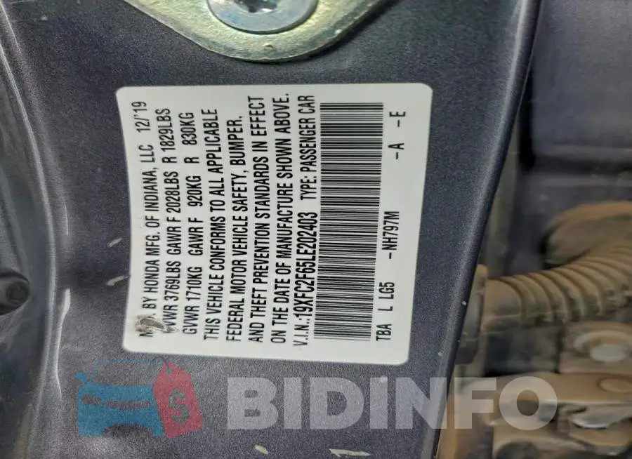 19XFC2F65LE202403 Photo# 12