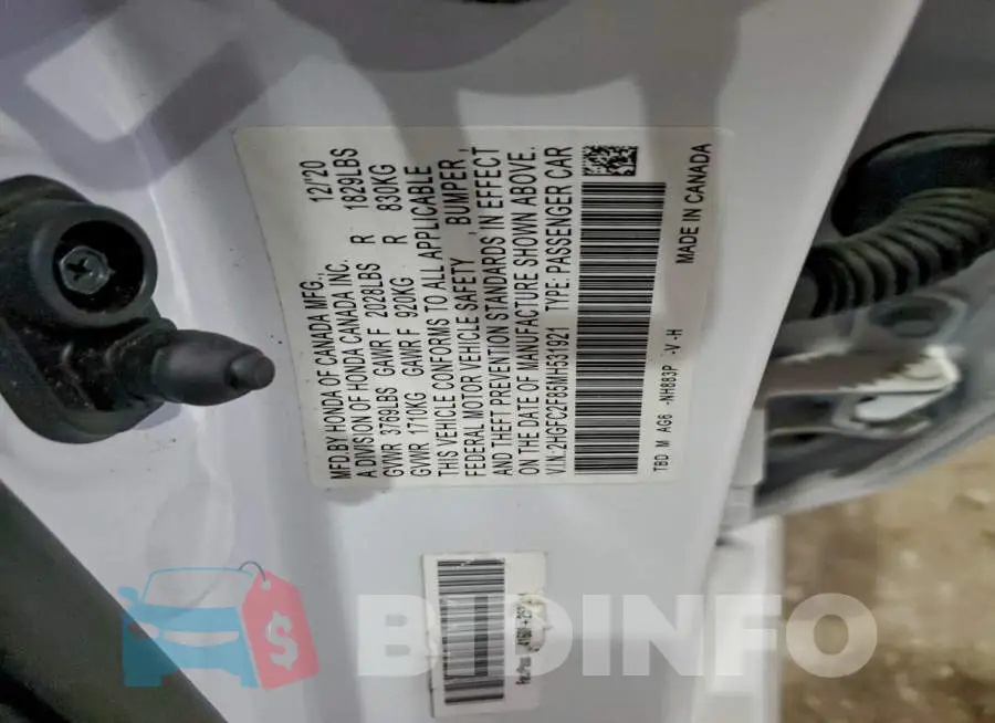 2HGFC2F85MH531921 Photo# 12