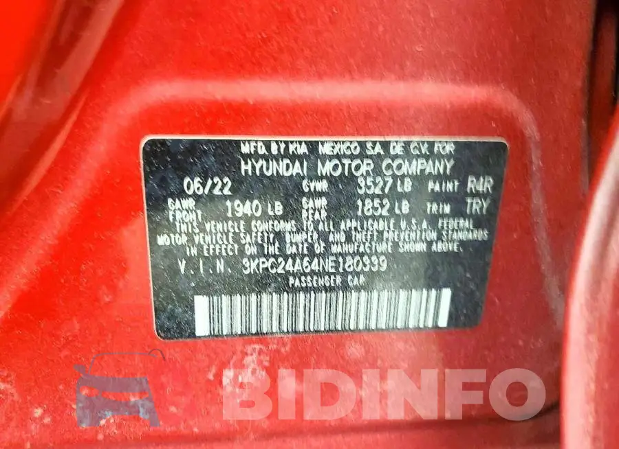 3KPC24A64NE180339 Photo# 12