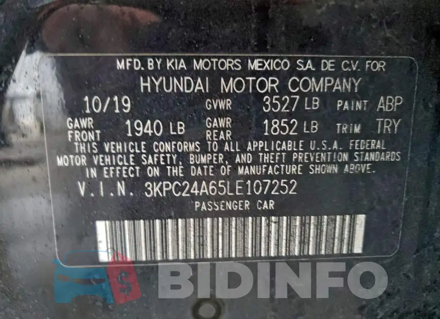 3KPC24A65LE107252 Photo# 13