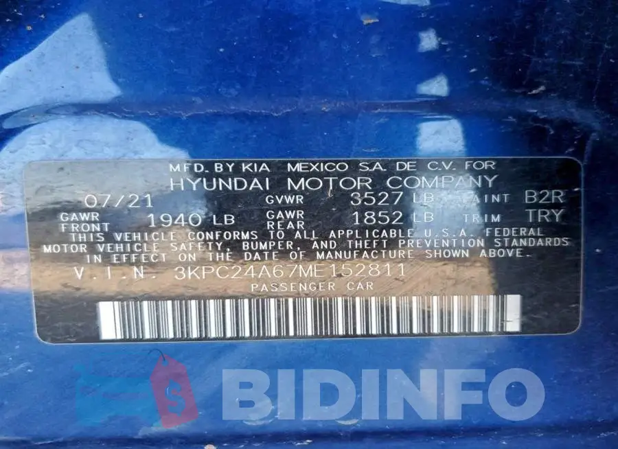 3KPC24A67ME152811 Photo# 12