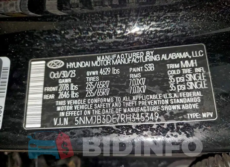 5NMJB3DE7RH345349 Photo# 13