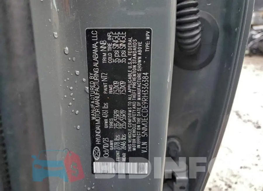 5NMJECDE9RH336384 Photo# 14