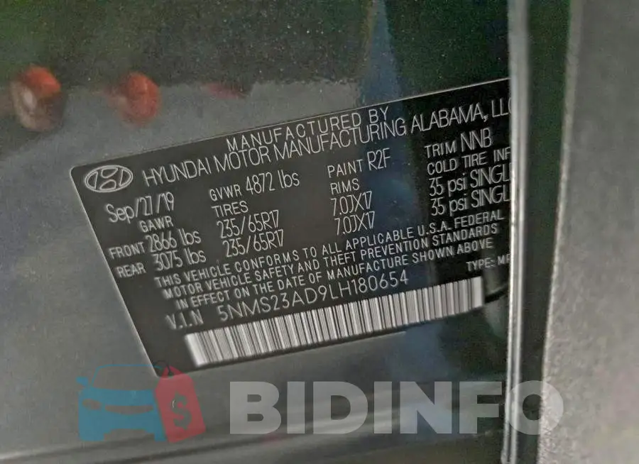 5NMS23AD9LH180654 Photo# 10