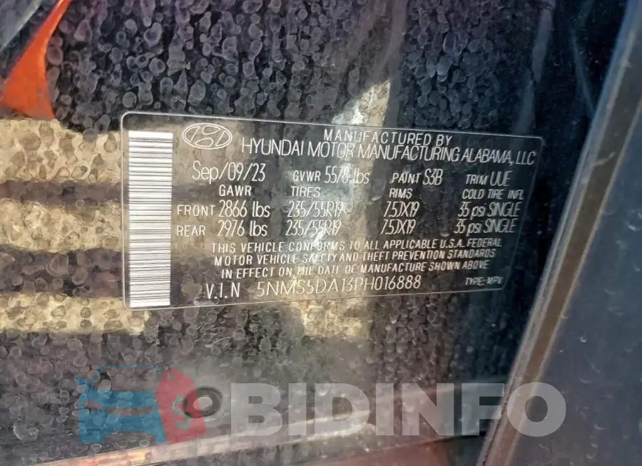 5NMS5DA13PH016888 Photo# 12