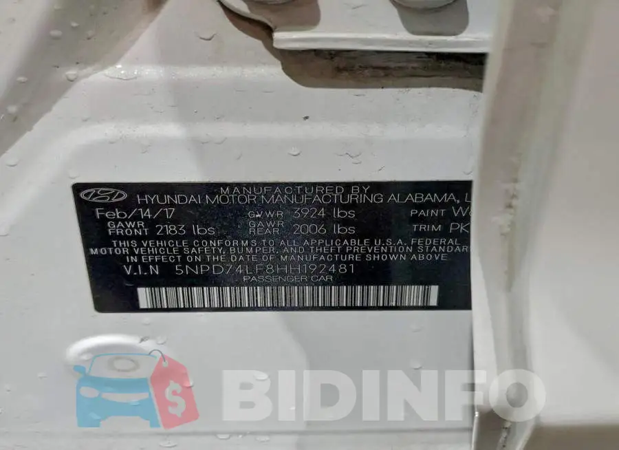 5NPD74LF8HH192481 Photo# 13