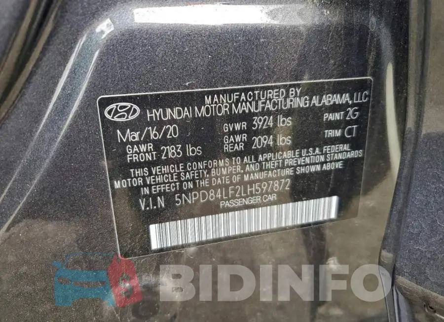 5NPD84LF2LH597872 Photo# 12