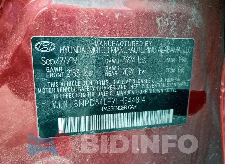 5NPD84LF9LH544814 Photo# 12
