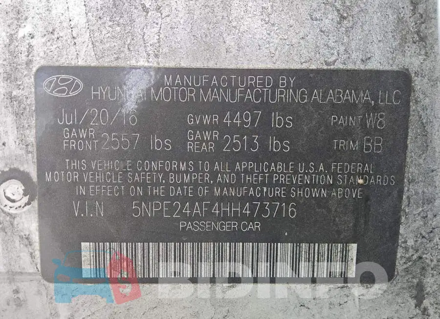 5NPE24AF4HH473716 Photo# 12