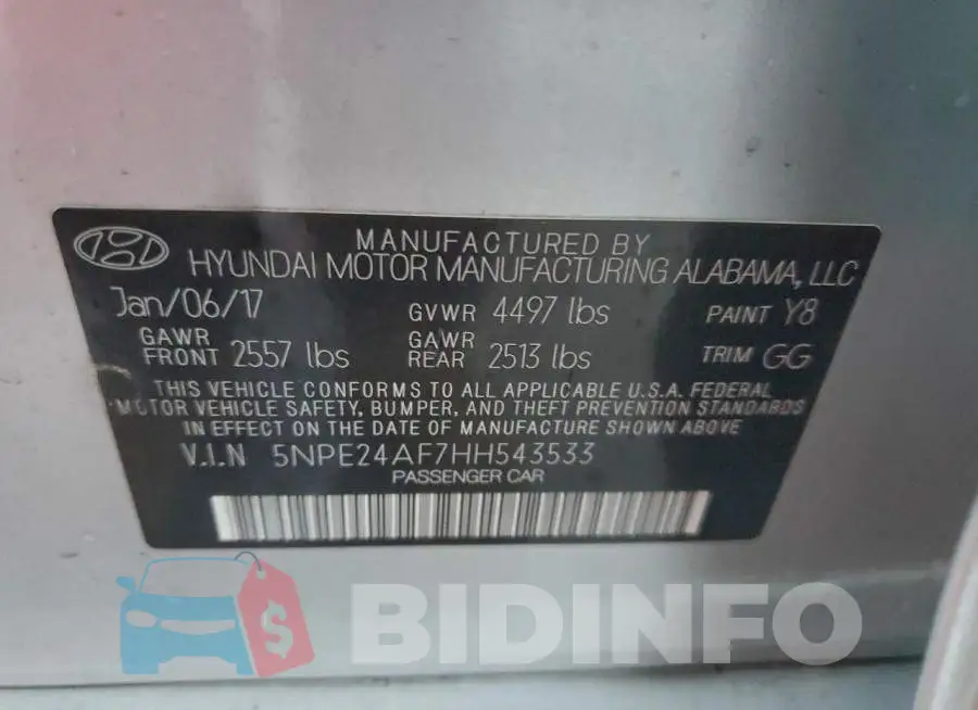 5NPE24AF7HH543533 Photo# 13