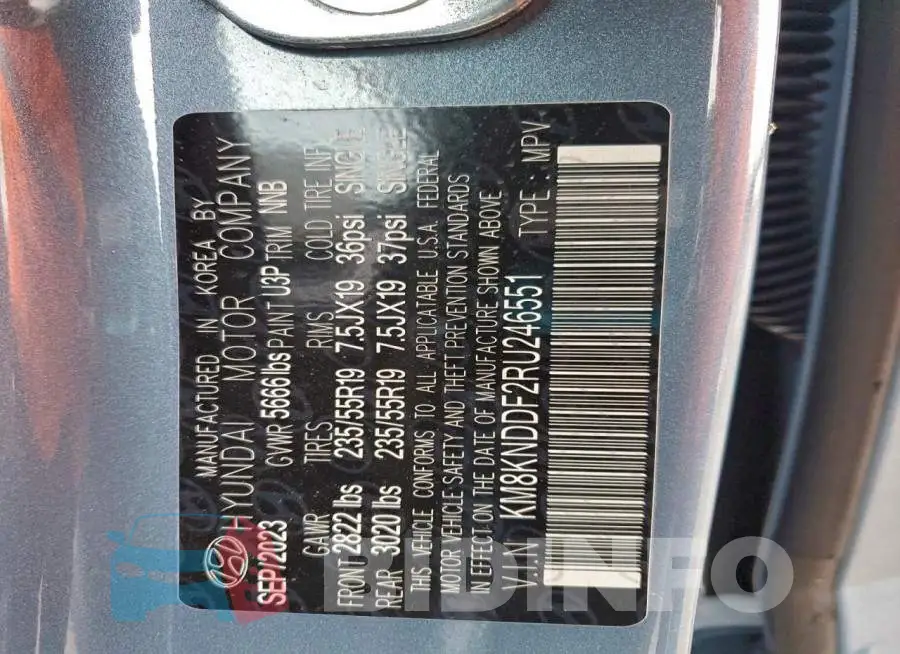 KM8KNDDF2RU246551 Photo# 13