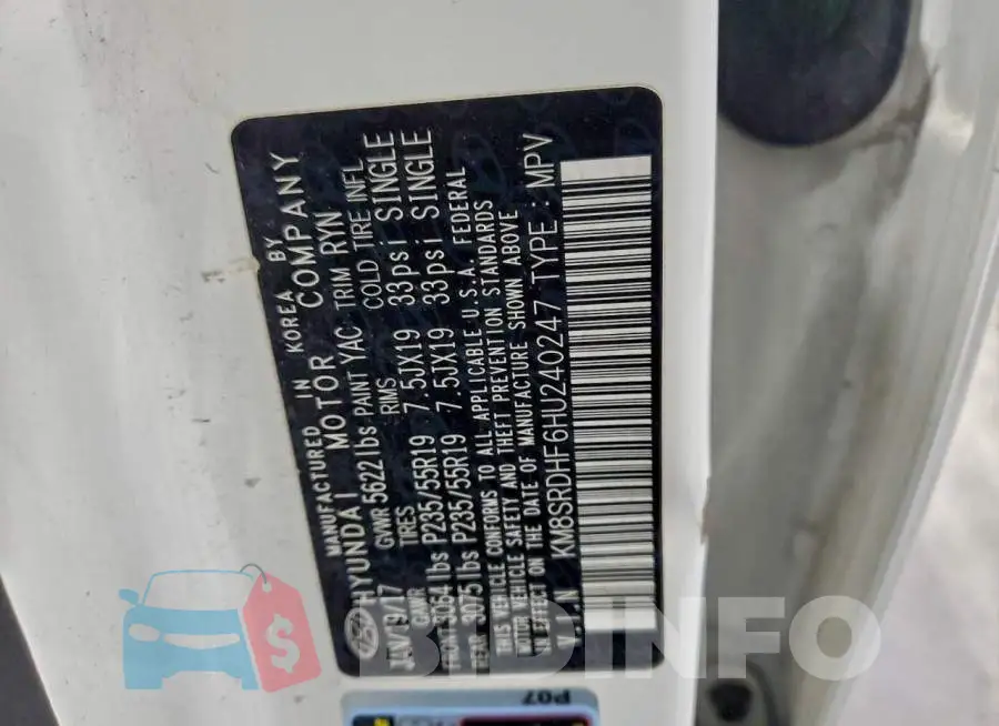 KM8SRDHF6HU240247 Photo# 13