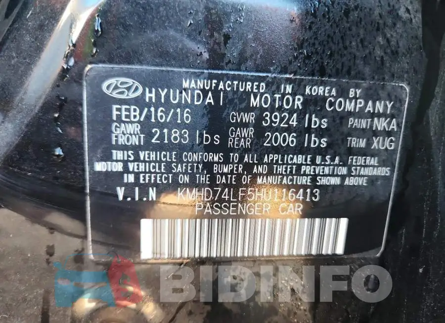 KMHD74LF5HU116413 Photo# 13