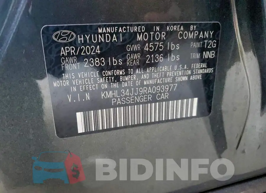 KMHL34JJ9RA093977 Photo# 13