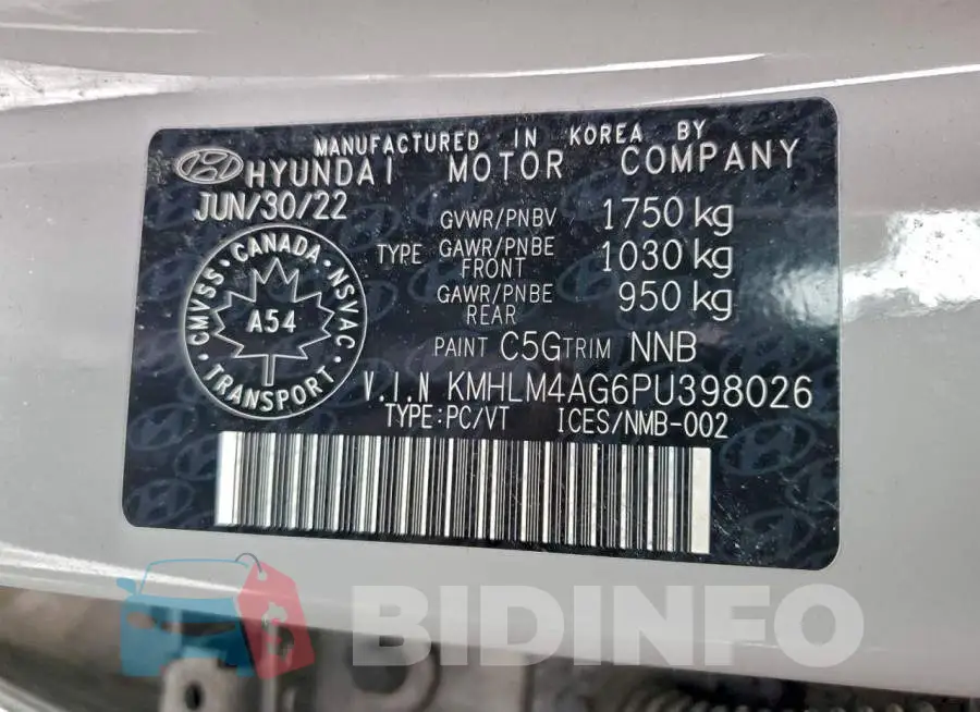 KMHLM4AG6PU398026 Photo# 12