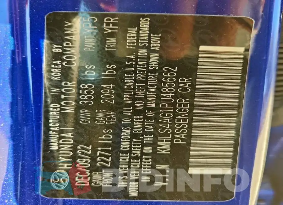 KMHLS4AG1PU485662 Photo# 12