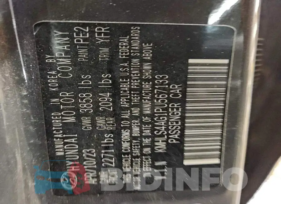 KMHLS4AG1PU567133 Photo# 12