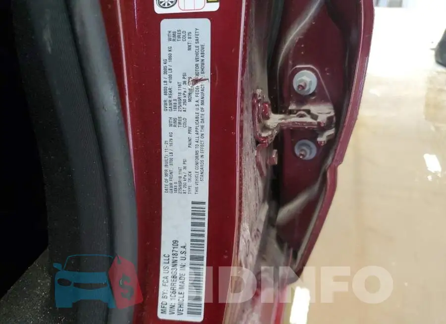 1C6RREBG3NN187109 Photo# 13
