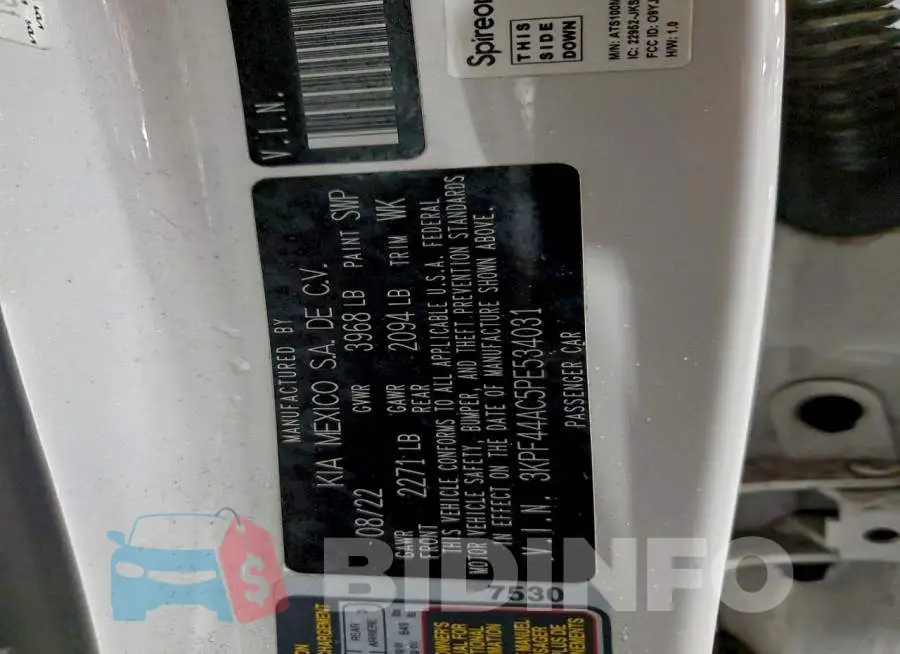 3KPF44AC5PE534031 Photo# 12