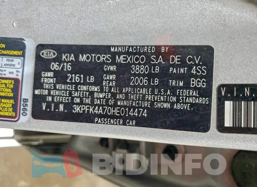 3KPFK4A70HE014474 Photo# 12