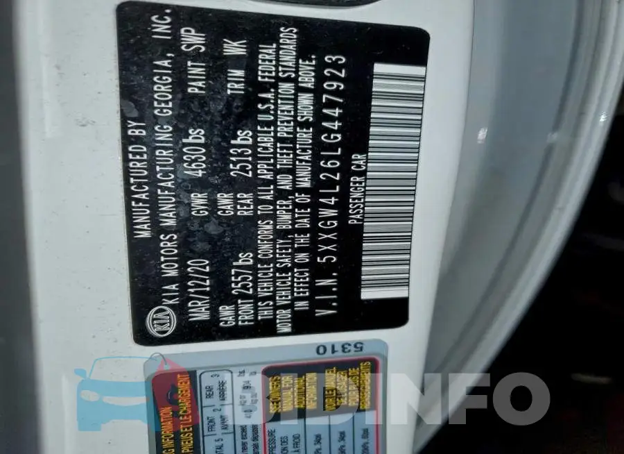 5XXGW4L26LG447923 Photo# 12