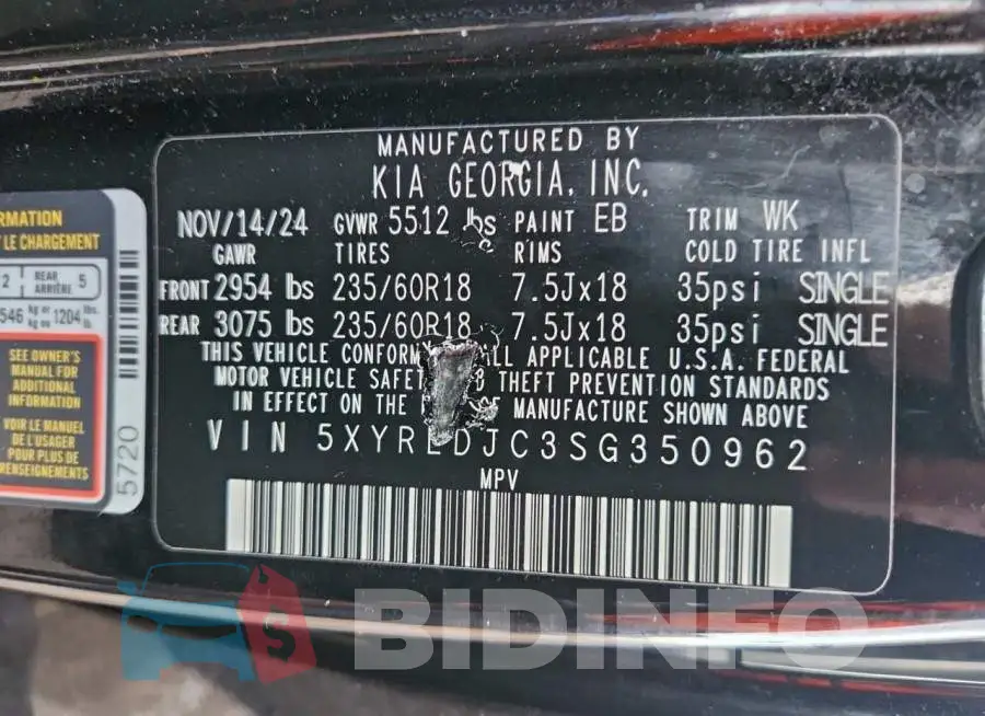 5XYRLDJC3SG350962 Photo# 13