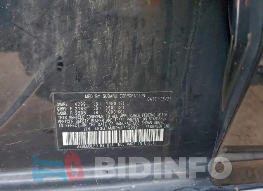 4S3GTAM60M3715892 Photo# 13