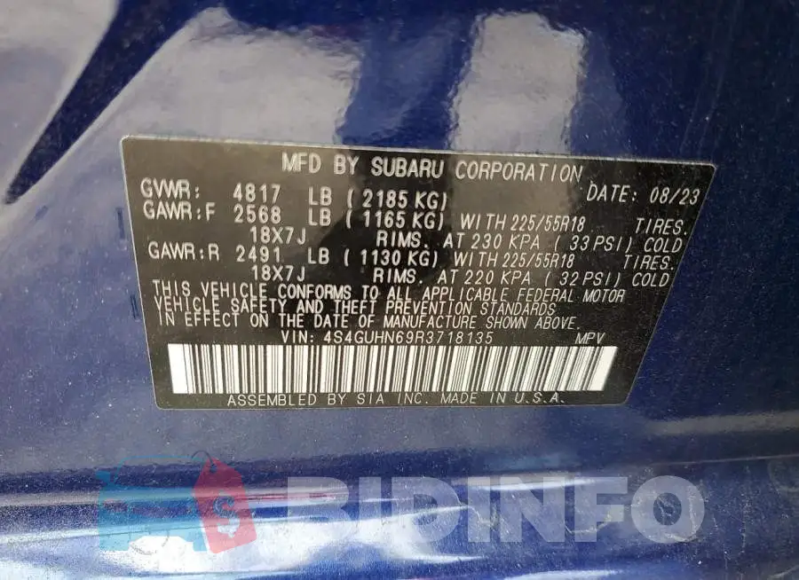 4S4GUHN69R3718135 Photo# 13
