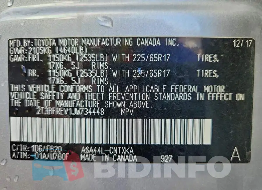 2T3BFREV1JW734448 Photo# 13
