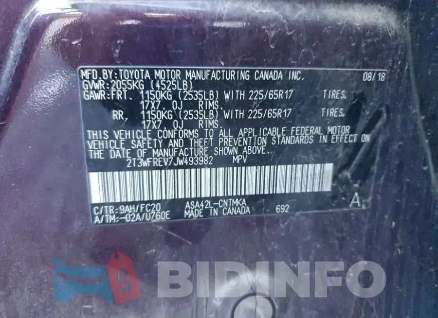 2T3WFREV7JW493982 Photo# 13