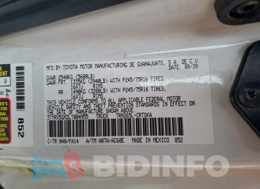 3TYRX5GN3LT004955 Photo# 12